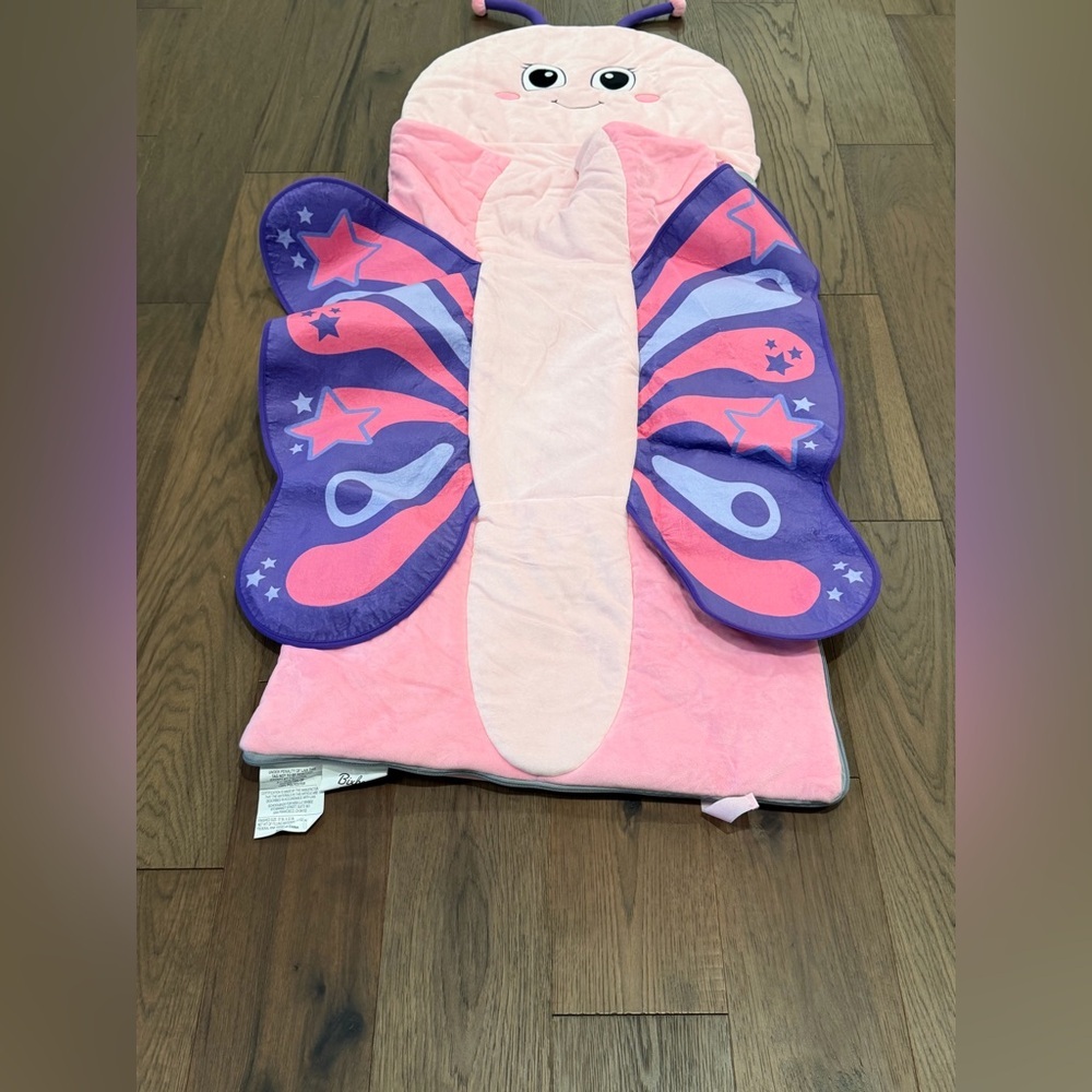Bixbee Kids Butterfly Nap Mat Sleeping Bag – Pink & Purple – EUC